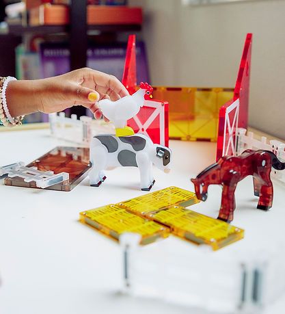 Magna-Tiles Segulsett - 25 Partar - Farm Animals