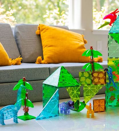 Ensemble d'aimants Magna-Tiles - 50 Parties - Dino World XL
