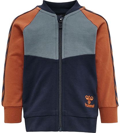 Hummel Cardigan - hmlPuk - Black Iris M. Brúnt/Rykugt blár