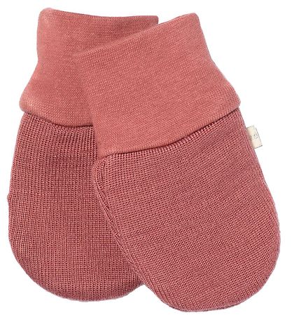 Racing Kids Mittens - Wool/Cotton - 2-layer - Old Rose