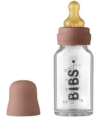 BIBS Peli - Gler - Slow Flow - 110 ml - Náttúrulegt gúmmí - Viðu