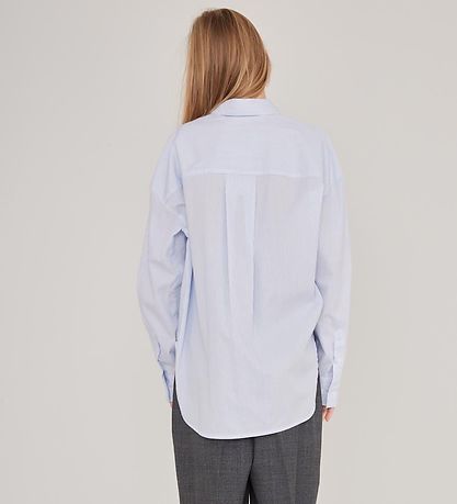 Designers Remix Skyrta - Oversized - Aiden - White/Blue Rönd