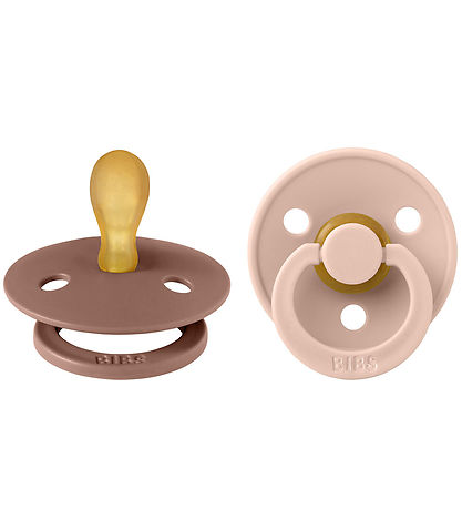 BIBS Colour Schnuller - 2er-Pack - Gr. 1 - Symmetrisch - Blush/W