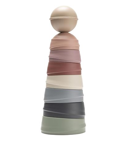 BIBS Stacking Tower - 8 Parts - Pastel Rainbow