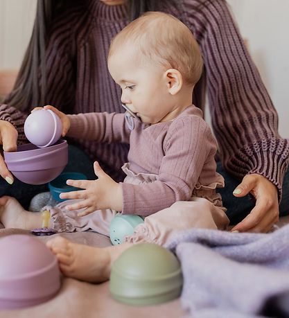 BIBS Stacking Tower - 8 Parts - Pastel Rainbow