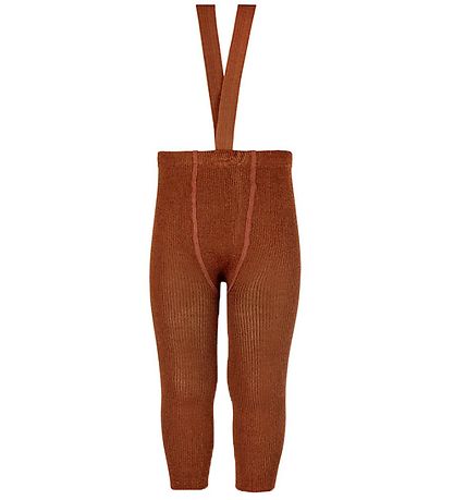 Condor Leggings M. axlaböndum - Ull/Akrýl - Terracotta