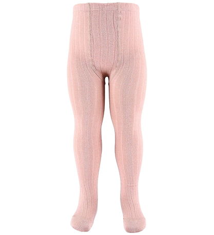 Condor Sokkabuxur - Viscose - Rib - Bleikt M. Glimmer