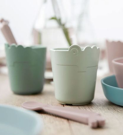 Done by Deer Becher - Kiddish Mini Mug 2er-Pack - Croco Green