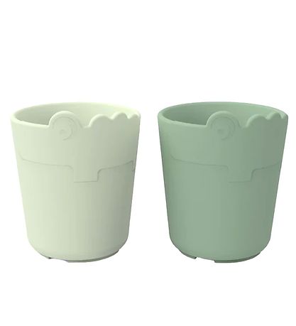Done by Deer Becher - Kiddish Mini Mug 2er-Pack - Croco Green