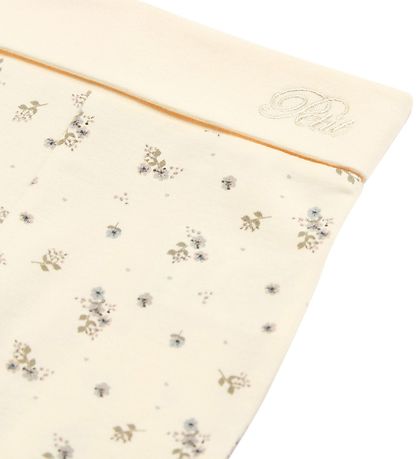 Petit by Sofie Schnoor Trousers w. Feet - Antique White w. Flowe