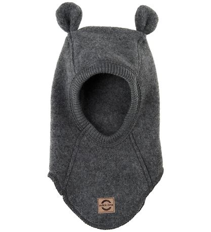 Mikk-Line Balaclava - Wool - Anthracite Melange w. Ears