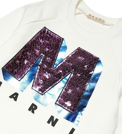 Marni Sweatshirt - White w. Sequins