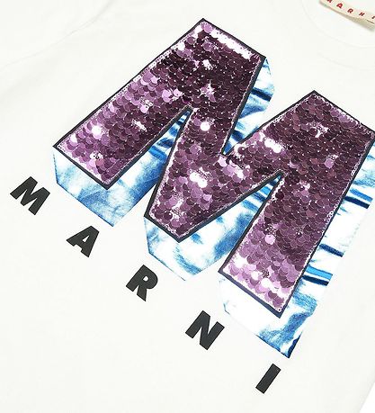 Marni Stuttermabolur - Hvítar M. Palíettur