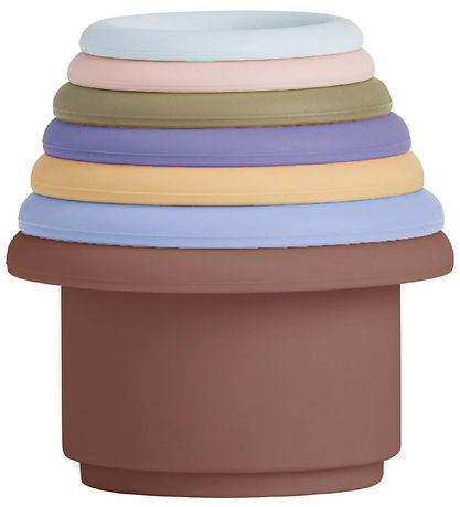 OYOY Stack cups - Tawa Silicone - Caramel/Blue
