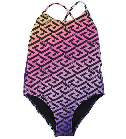 Versace Sundföt - Fuchsia M. Svart