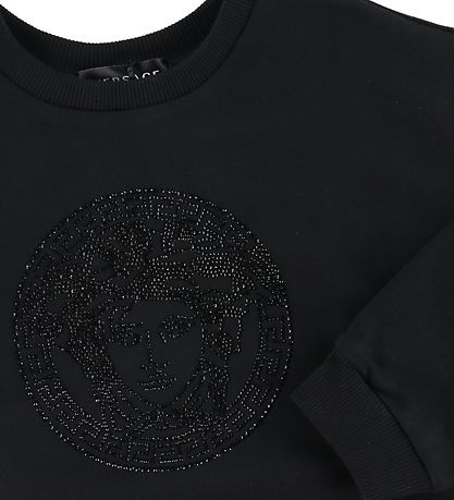 Versace Sweatkleid - Schwarz m. Logo/Das Strassstein
