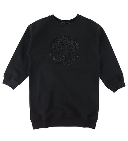 Versace Sweatkleid - Schwarz m. Logo/Das Strassstein