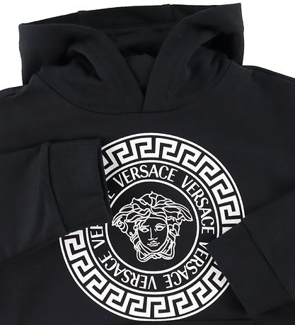 Versace Hoodie - Black/White w. Logo