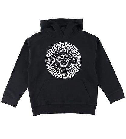 Versace Hoodie - Black/White w. Logo