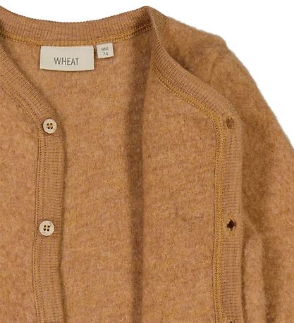 Wheat Cardigan - Wool Fleece - Clay Melange