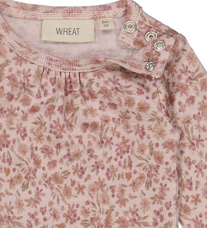 Wheat Bodysuit l/s - Wool - Gatherings- Powder Flowers