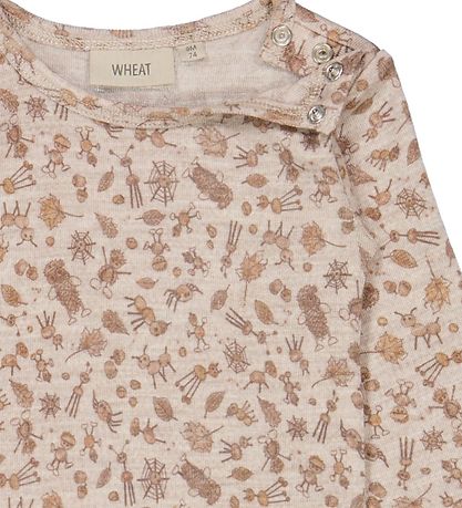 Wheat Bodysuit L/æ - Ull - Drapplitað Chestnut