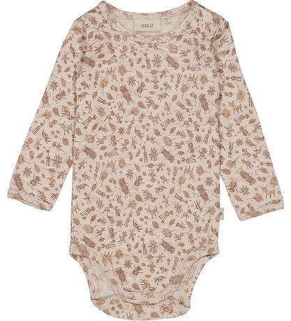 Wheat Bodysuit L/æ - Ull - Drapplitað Chestnut