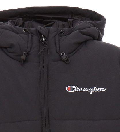 Champion Fashion Puffer Jacket - Script Logo - Black