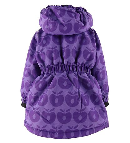 Småfolk Vinterjacka - Purple Heart m. Äpplen