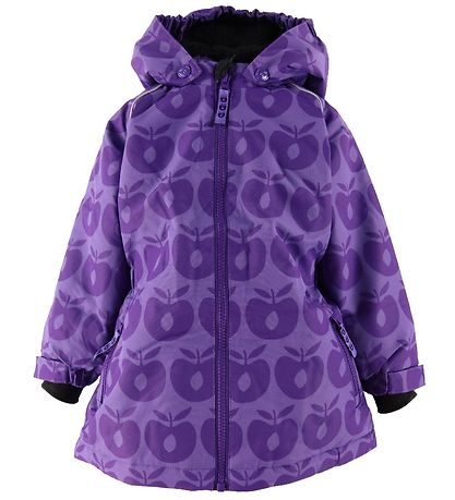 Småfolk Vinterjacka - Purple Heart m. Äpplen
