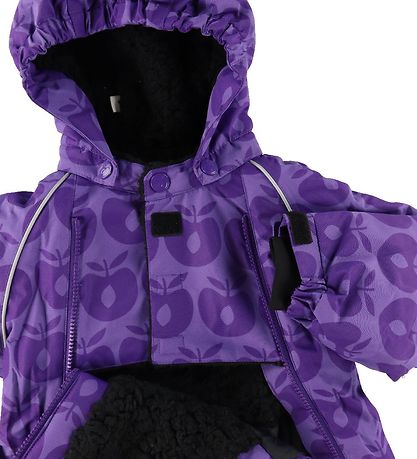 Småfolk Snowsuit - Purple Heart w. Apples