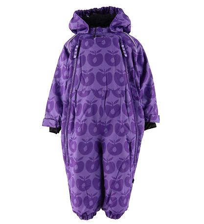 Småfolk Snowsuit - Purple Heart w. Apples