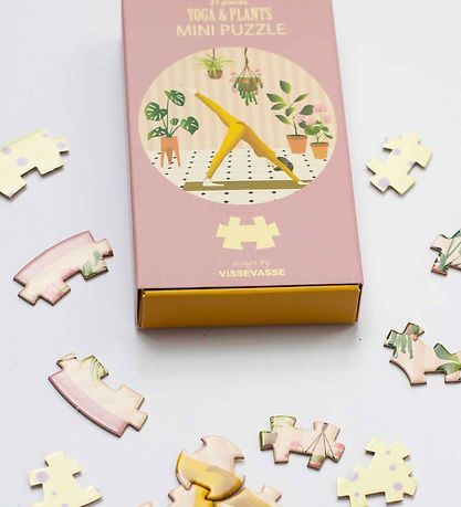 Vissevasse Puzzle Game - Mini - 11x11 cm - Yoga & Plants