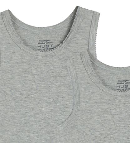 Hust and Claire Undershirt - Flicka - 2-Pack - Grey Melange