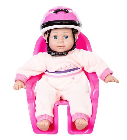 MaMaMeMo Fahrradsitz fr Puppe - Pink