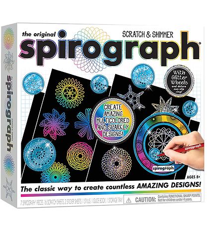 Spirograph How To Draw - 28 Parts - Scratch & Shimmer