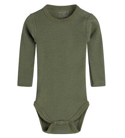 Hust and Claire Samfella L/æ - Berry - Rib - Ull - Dusty Green