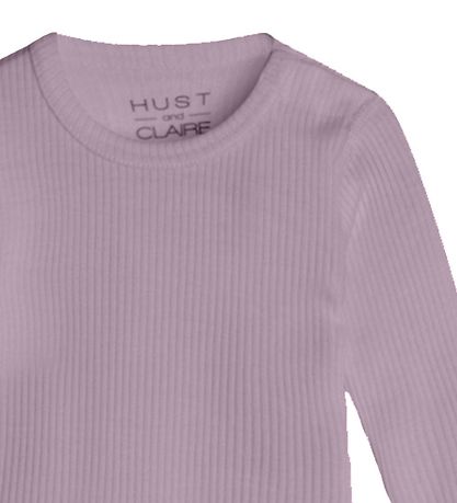 Hust and Claire Bodysuit l/s - Berry - Rib - Wool - Dusty Rose