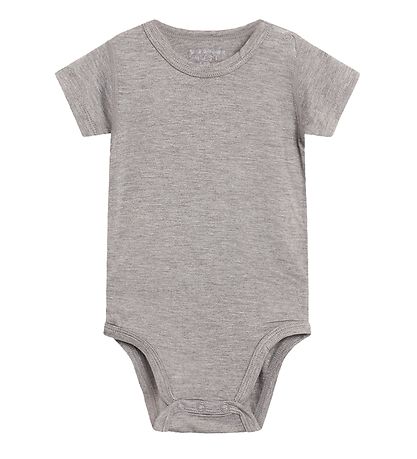 Hust and Claire Romper s/s - Boog - Bamboe - Grijs Gemeleerd