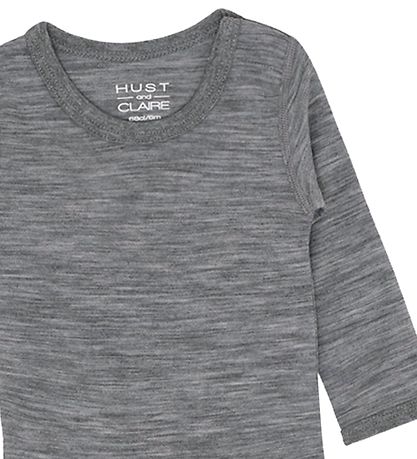 Hust and Claire Samfella L/æ - Bo - Ull - Grey Melange