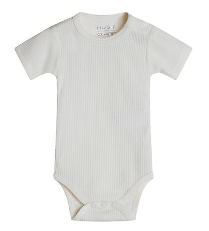 Hust and Claire Romper s/s - Inzet - Rib - Wol - Off White