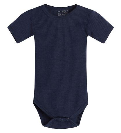 Hust and Claire Romper s/s - Inzet - Rib - Wol - Navy