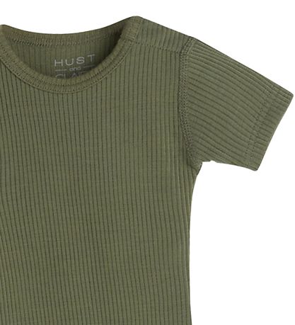 Hust and Claire Body k/ - Wette - Rib - Wolle - Dusty Green