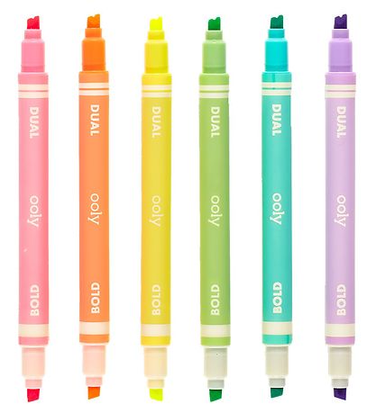 Ooly Textmarker - 6 st. - Dual Liner Neon-Textmarker