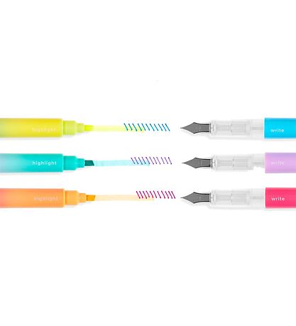 Ooly Dubbelzijdig Markers - 3 stk - 2 In 1 Vulpennen + Highl