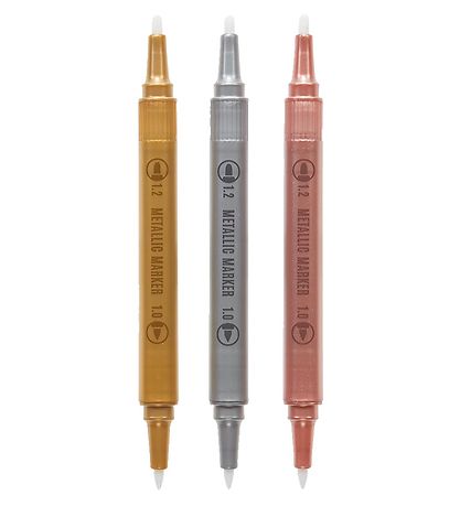 Ooly Dubbelzijdig Markers - 3 stk - Modern Trio Dual Tip Metalli