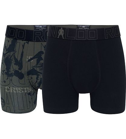 Ronaldo Boxershorts - 2er-Pack - Schwarz/Grn