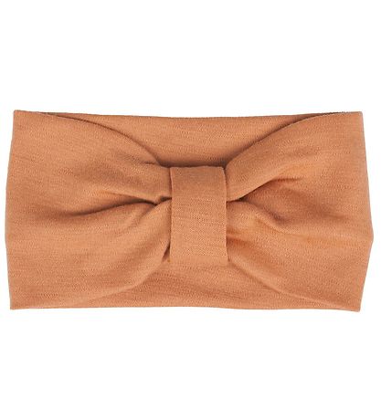 Voksi Headband - Wool - 2-layer - Sandstone Peach w. Bow