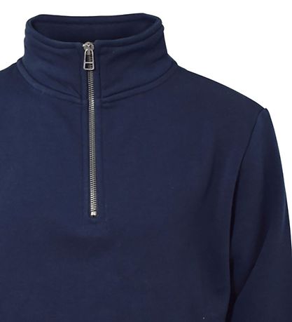 Hound Sweatshirt - Halve ritssluiting - Navy