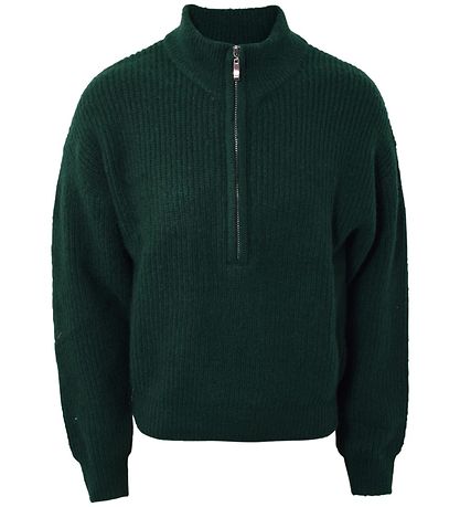 Hound Blússa - Prjónað - Zip - Dark Olive